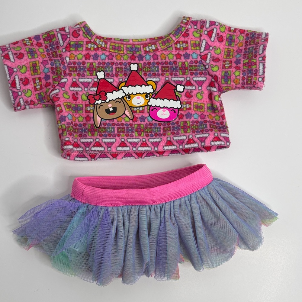 🧸✨ 2018 Build-A-Bear BEARY MERRY CHRISTMAS Kabu Kawaii Sweater + Tutu (RARE!) ✨🎄